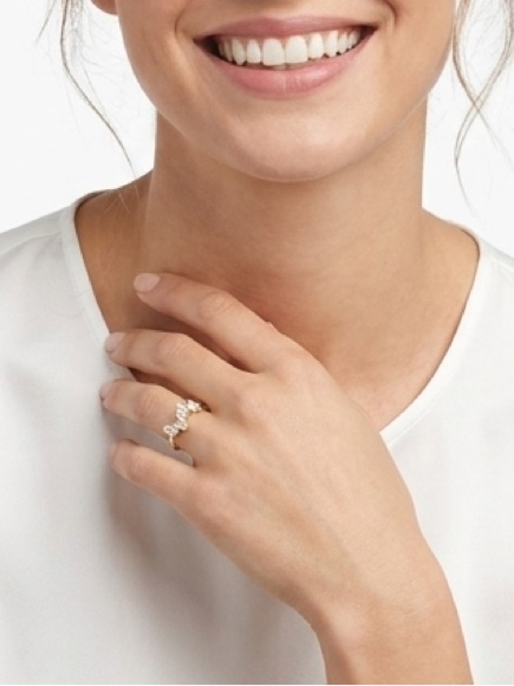 Gold Filled NEW Baguette Cz Ring Size 7 with Box - Picture 4 of 9
